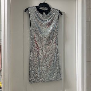 NWT Silver Sequin Dress - Small